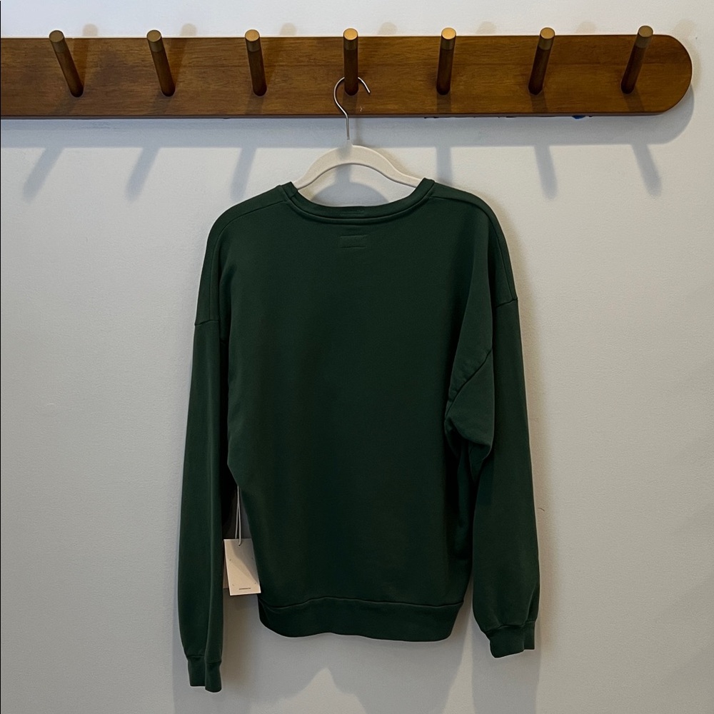 NWT MOTHER Green Graphic Crewneck Sweatshirt – S - Picture 5 of 5
